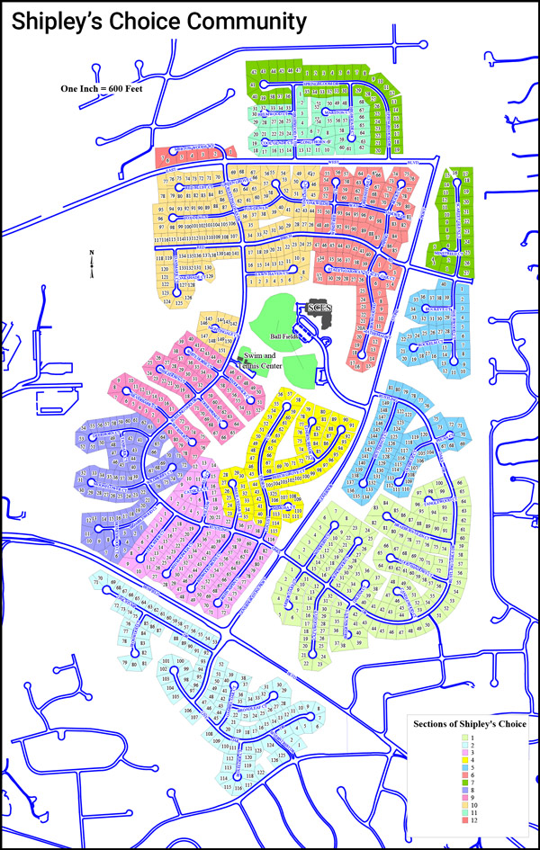 Shipley's Choice Community Section Map